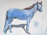 My-Blue-Horse-On-White-36x48
