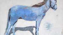 My-Blue-Horse-On-White-36x48